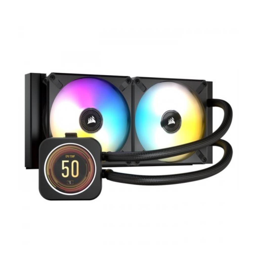 Corsair Icue H100i Elite Lcd Cw 9060061 Ww 240mm Islemci Sivi Sogutucu