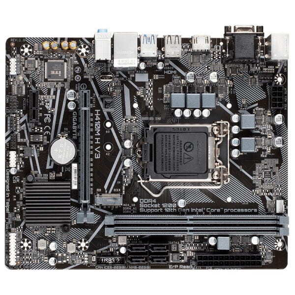 Gigabyte H410m H V3 2933mhz Ddr4 Soket 1200 M 2 Hdmi Vga Matx Anakart 1