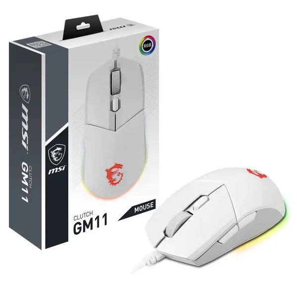 Msi Clutch Gm11 White Gaming Mouse Yh6