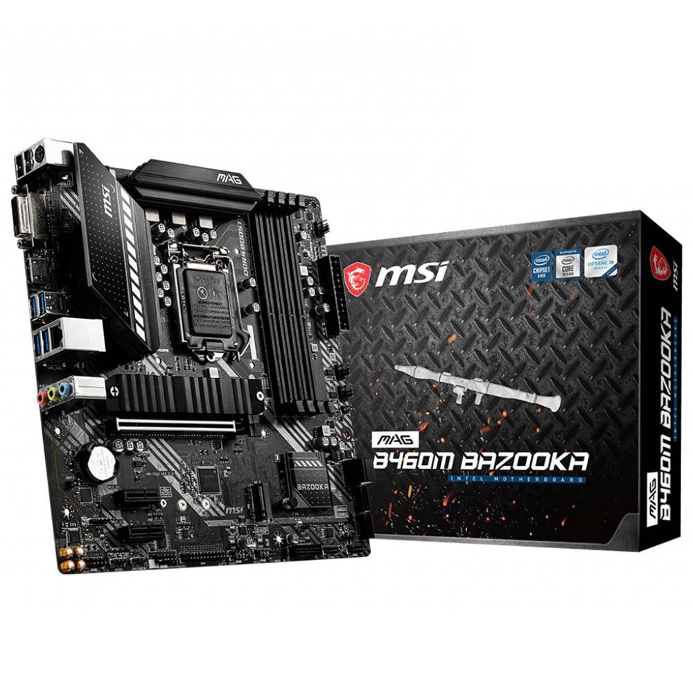 Msi Mag B460m Bazooka Intel B460 Soket 1200 Ddr4 2933mhz M 2 Anakart