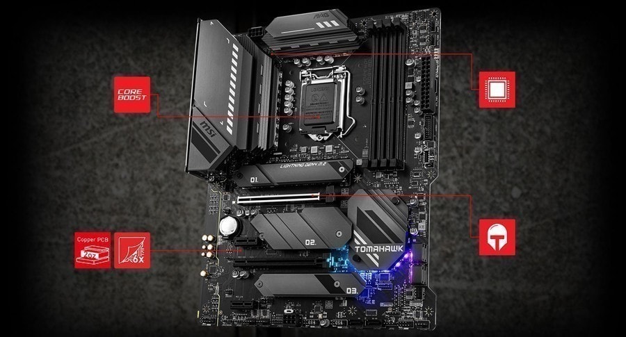 MSI MAG Z590 TOMAHAWK WIFI Intel Z590 Soket 1200 DDR4 5333MHz (OC) M.2 Anakart