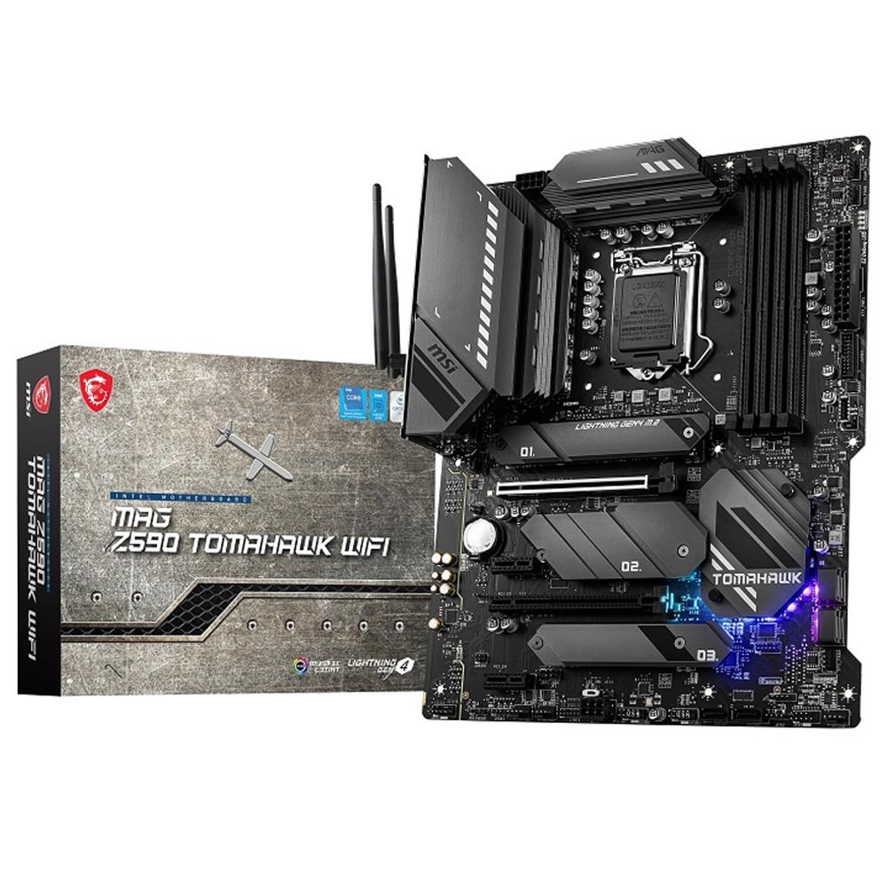 Msi Mag Z590 Tomahawk Wifi Intel Z590 Soket 1200 Ddr4 5333mhz Oc M 2 Anakart