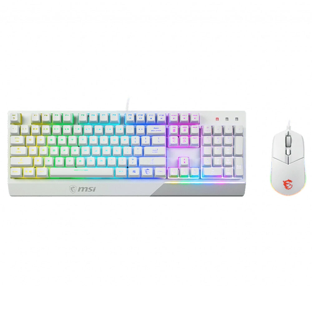 Msi Vigor Gk30 Turkce Rgb Beyaz Klavye Mouse Gaming Combo Set Yy1