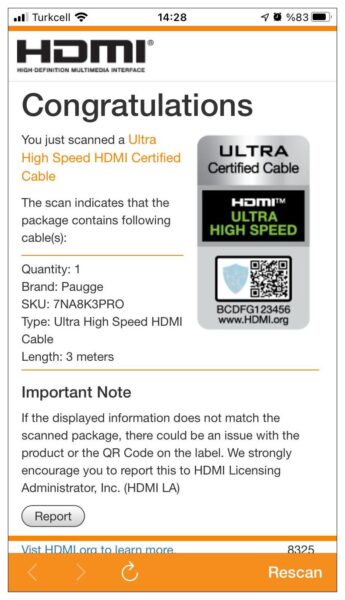 Paugge Ultra Sertifikalı 8K Dynamic HDR HDMI 2.1 Kablo a19