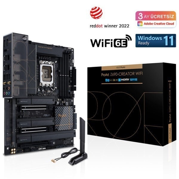 Asus Proart Z690 Creator Wifi 6000mhzoc Ddr5 Soket 1700 M 2 Hdmi Atx Anakart 11