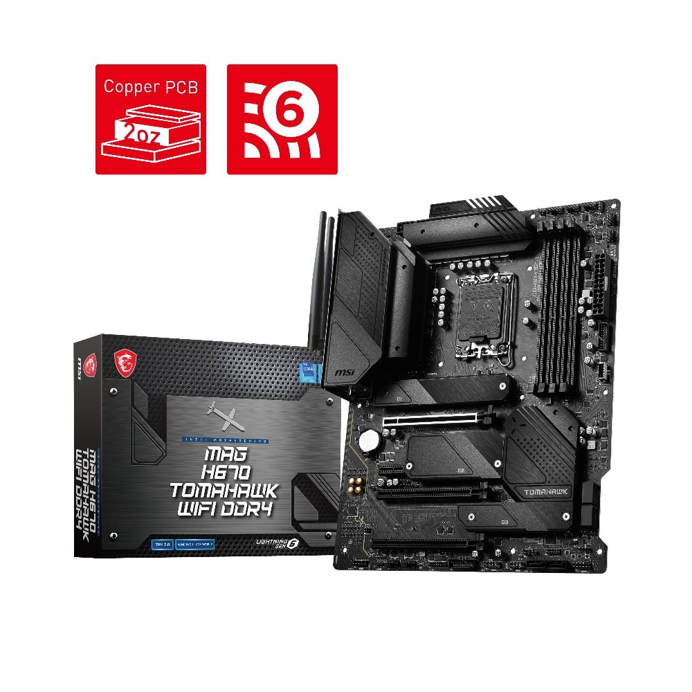 Msi Mag H670 Tomahawk Wifi 4800mhz Ddr4 Soket 1700 M 2 Hdmi Dp Atx Anakart 55