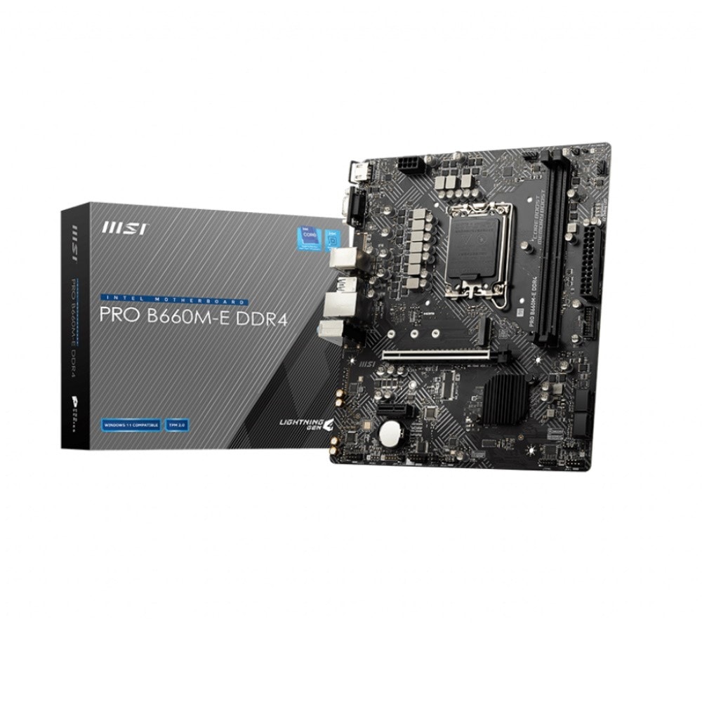 Msi Pro B660m E Ddr4 4600mhzoc Ddr4 Soket 1700 M 2 Hdmi Vga Matx Anakart 5