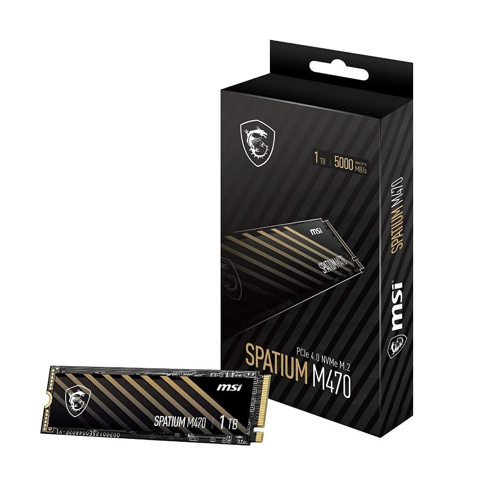 Msi Ssd Spatium M470 1tb Pcie 4 0 Nvme M 2 Ssd