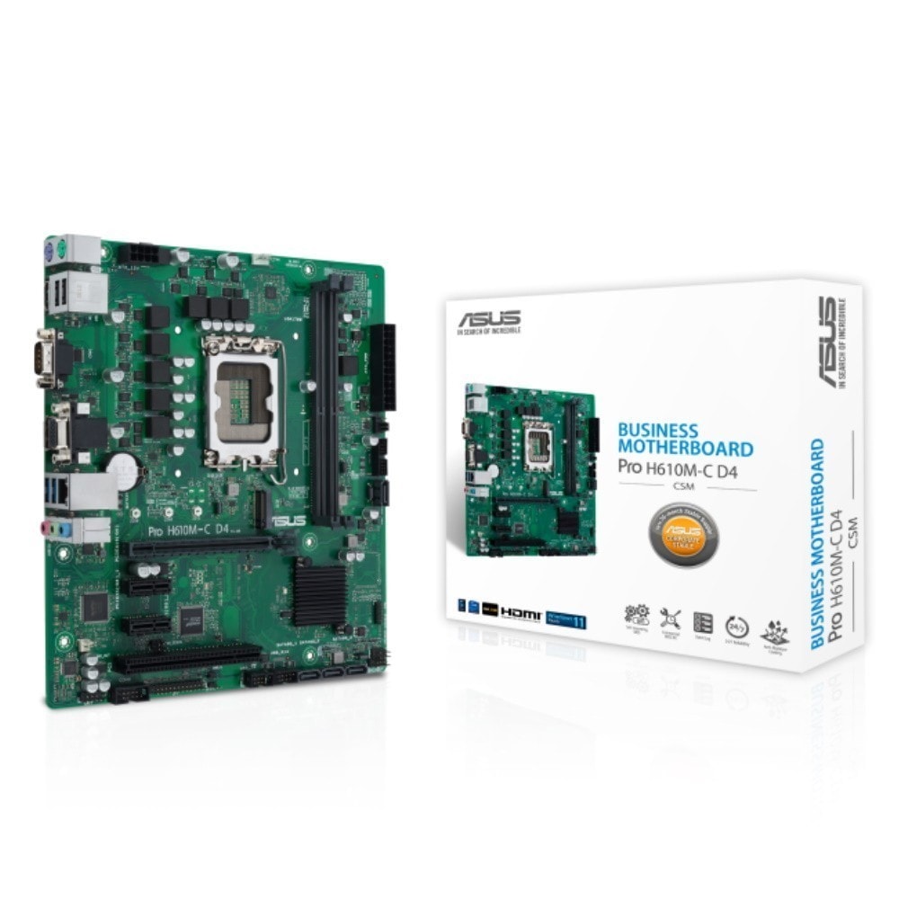 Asus Pro H610m C D4 Csm 3200mhz Ddr4 Soket 1700 M 2 Hdmi Atx Anakart 8
