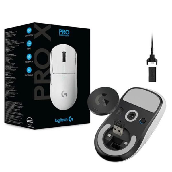 Logitech G Pro X Superlight Ultra Hafif Hero 25 600 Dpi 400 Ips Lightspeed Kablosuz Oyuncu Mouse Beyaz Y8
