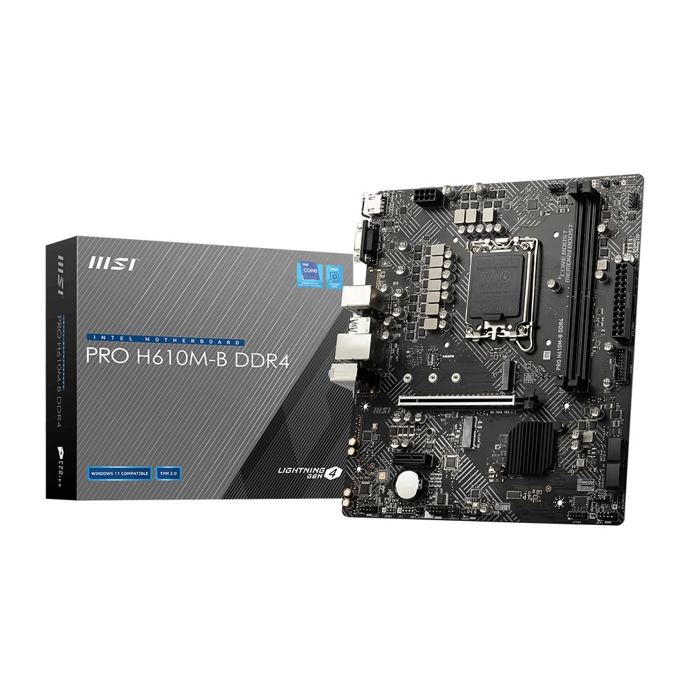 Msi Pro H610m B Ddr4 3200mhz Soket 1700 M 2 Hdmi Vga Matx Anakart Y1