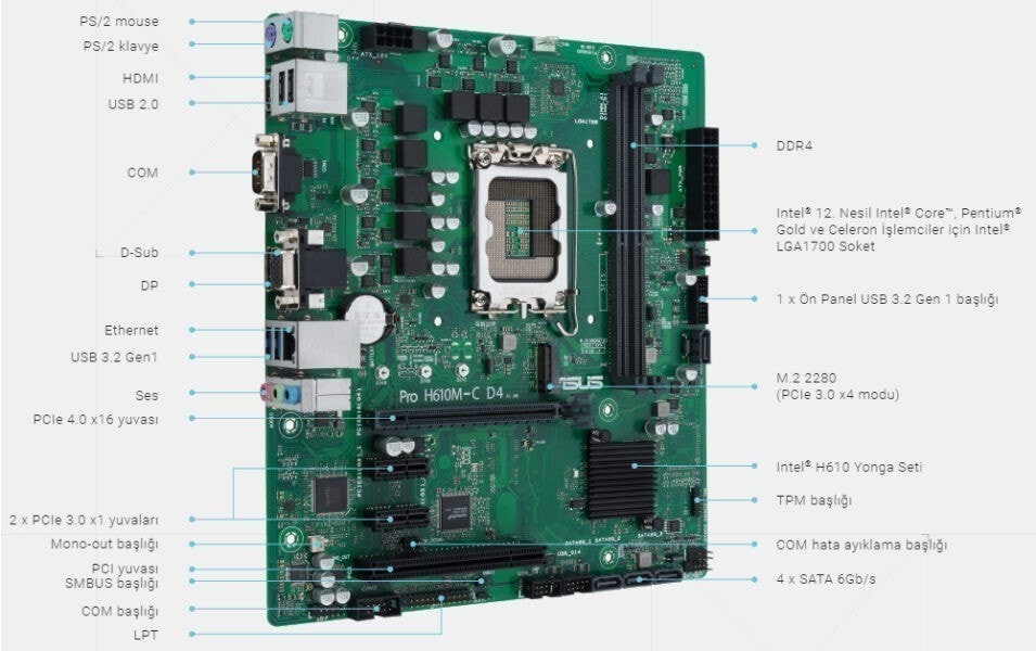 Pro H610M-C D4-CSM Pro H610M-C D4-CSM