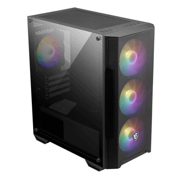 RGB aydınlatmalı oyun bilgisayarı kasası, yüksek performanslı gaming PC için modern ve şık tasarım, dayanıklı yapı, havalandırma ve geniş iç hacim özellikleriyle ideal oyun deneyimi sağlar.