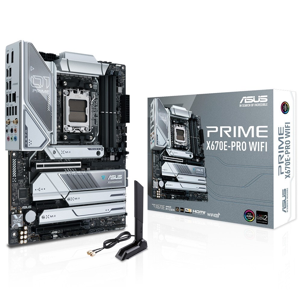 Asus Prime X670e Pro Wifi Soket Am5 6400mhzoc Ddr5 Dp Hdmi Aura Rgb Atx Anakart