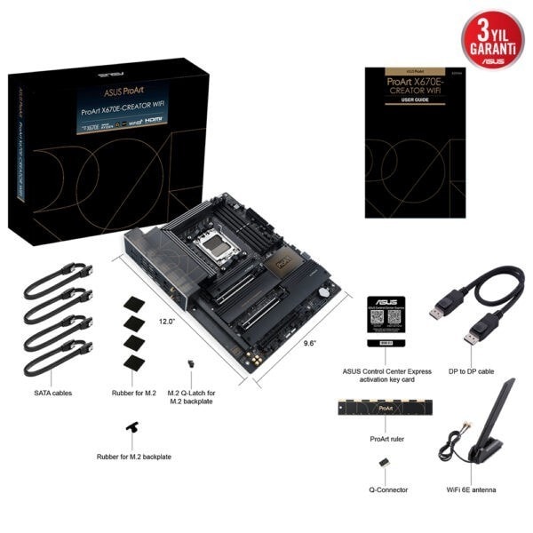 Asus Proart X670e Creator Wifi Soket Am5 6400mhzoc Ddr5 Hdmi Thunderbolt Ura Rgb Atx Anakart 8