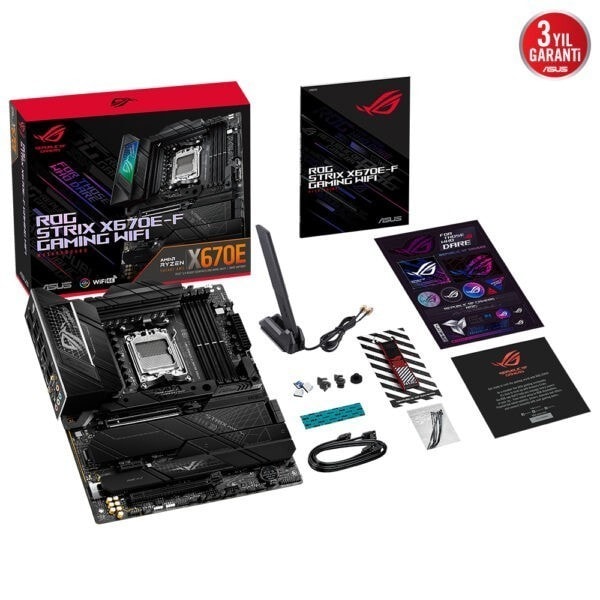 Asus Rog Strix X670e F Gaming Wifi Soket Am5 6400mhzoc Ddr5 Dp Hdmi Aura Rgb Atx Anakart 10