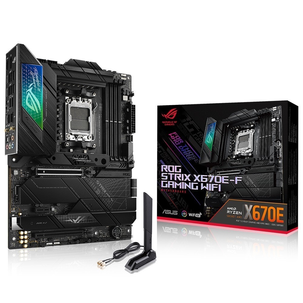 Asus Rog Strix X670e F Gaming Wifi Soket Am5 6400mhzoc Ddr5 Dp Hdmi Aura Rgb Atx Anakart