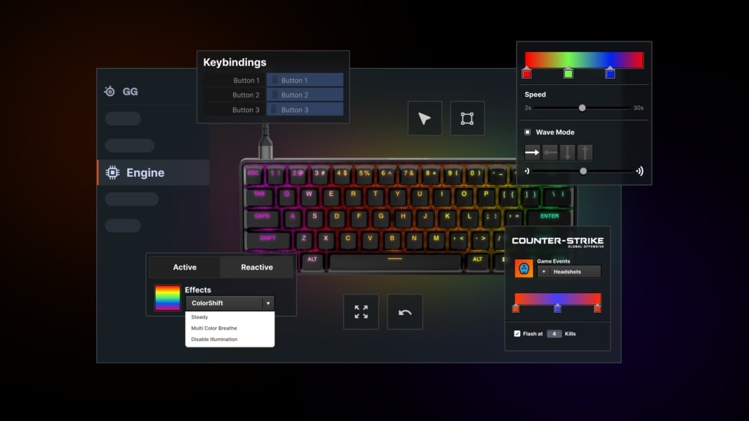 SteelSeries Apex Pro Mini İngilizce RGB Gaming Klavye – Kompakt 60% Tasarım, görsel 6