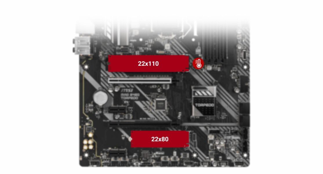 MSI MAG B460 TORPEDO TWIN TURBO M.2 and M.2 SHIELD FROZR