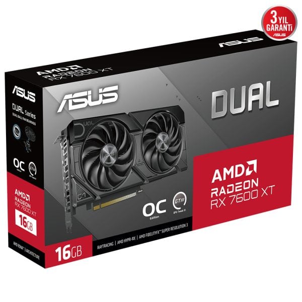 Asus Dual Radeon Rx 7600 Xt Oc 16gb Gddr6 128 Bit Ekran Karti 13
