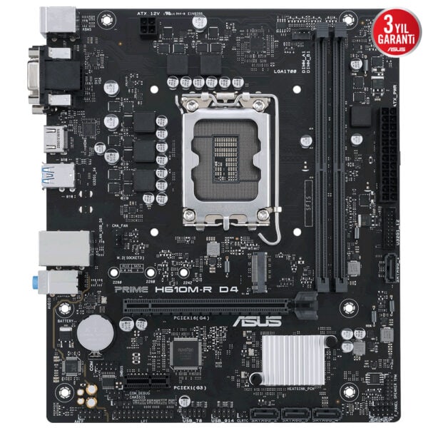 Asus Prime H610m R D4 3200mhz Ddr4 Soket 1700 M 2 Hdmi D Sub Dvi D Matx Anakart 1