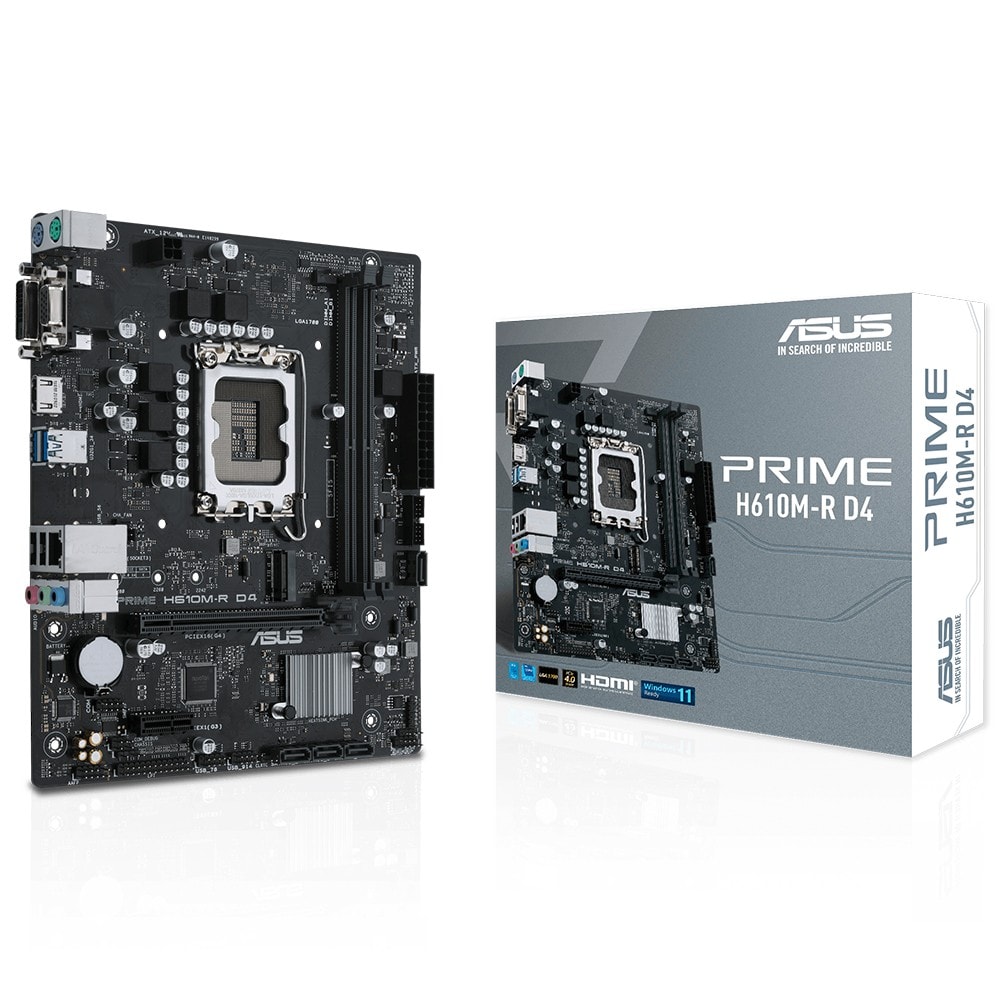 Asus Prime H610m R D4 3200mhz Ddr4 Soket 1700 M 2 Hdmi D Sub Dvi D Matx Anakart