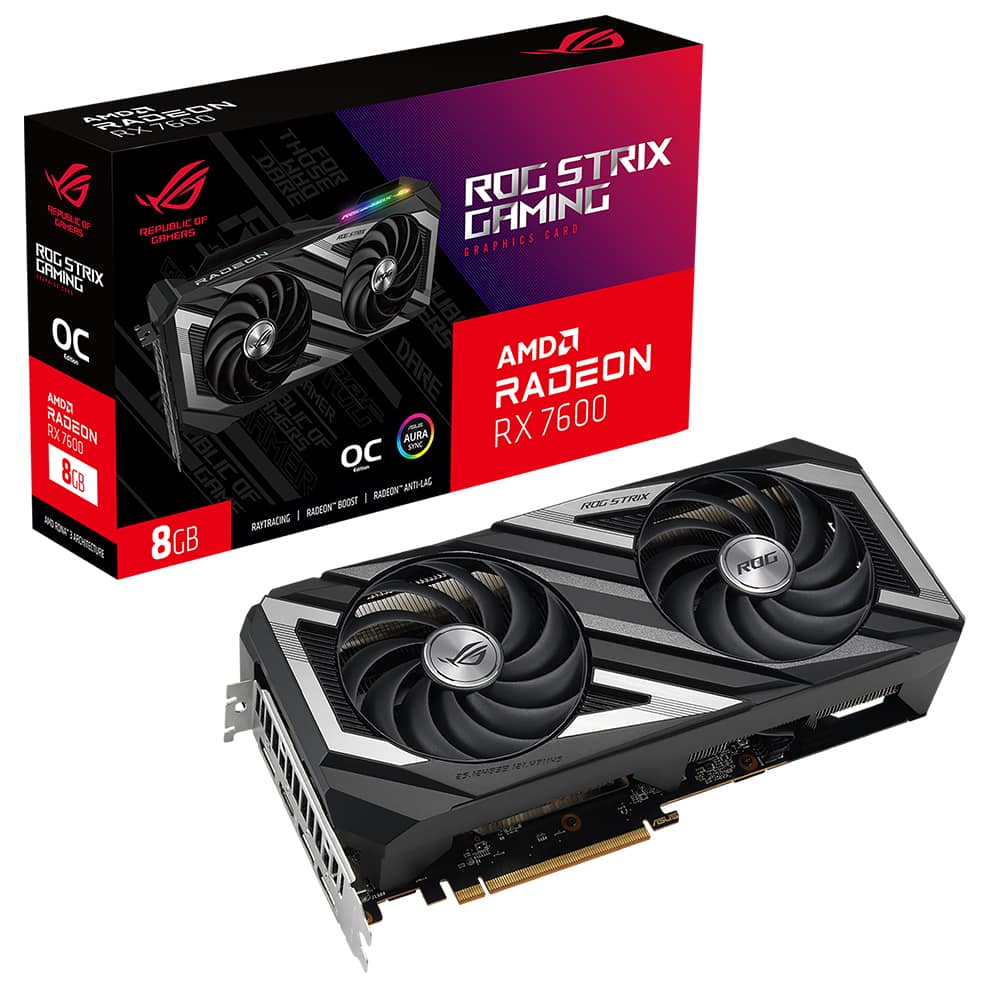 Asus Rog Strix Radeon Rx 7600 Oc 8gb Gddr6 128 Bit Ekran Karti