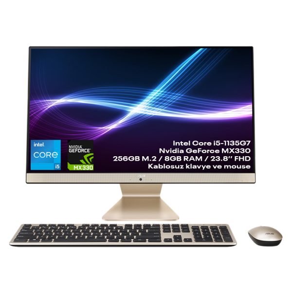 ASUS Vivo V241EPK-BA038M 23.8'' i5-1135G7 / Bilgisayar – *Kablosuz klavye ve kablosuz optik fare ile birlikte.