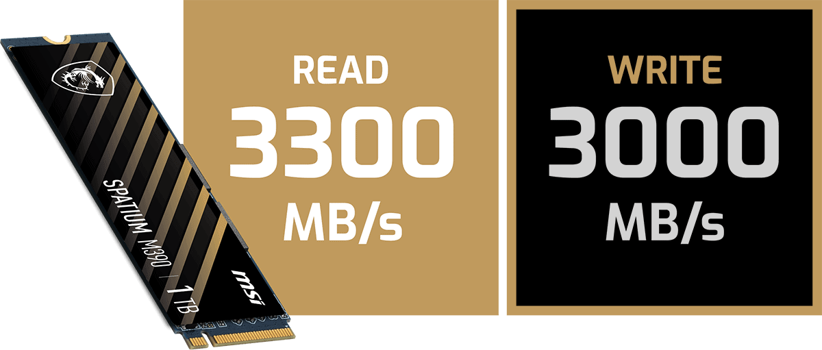 MSI Spatium m390 read and write speed