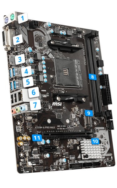 MSI A320M-A PRO MAX overview
