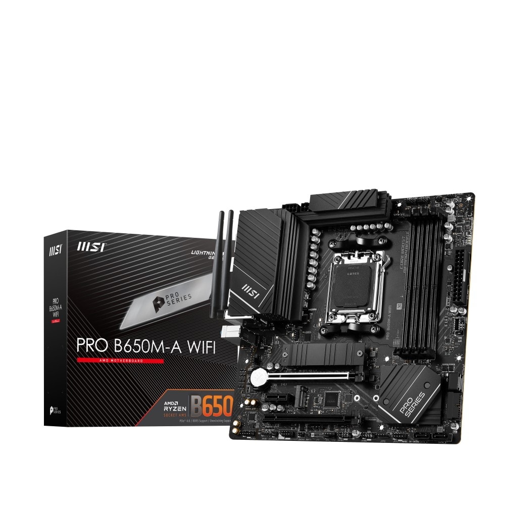 Msi Pro B650m A Wifi Am5 Ddr5 6400mhzoc Hdmi Dp M 2 Matx Anakart
