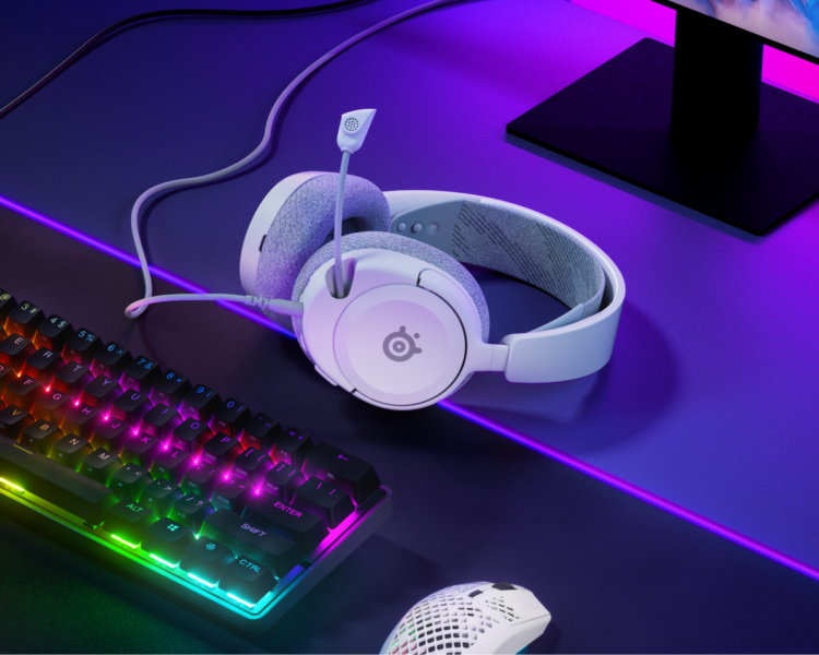 SteelSeries Arctis Nova 1P Hi-Fi Kablolu Beyaz Kulaklığı – görsel 1
