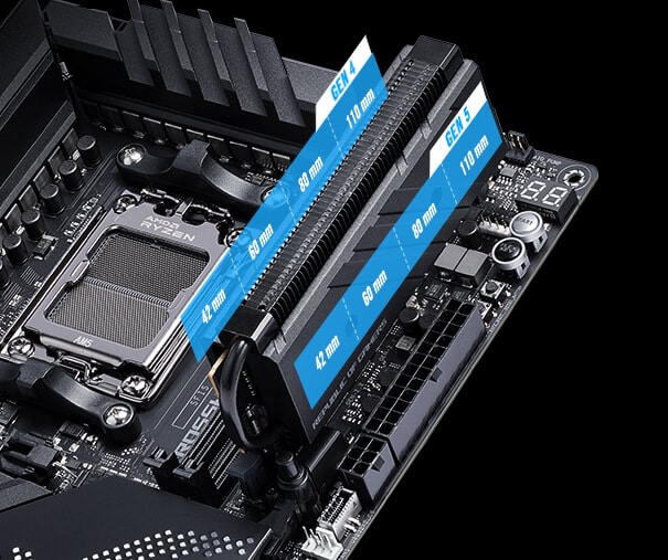 ROG Crosshair X670E Gene ASUS ROG CROSSHAIR X670E GENE Anakart a6