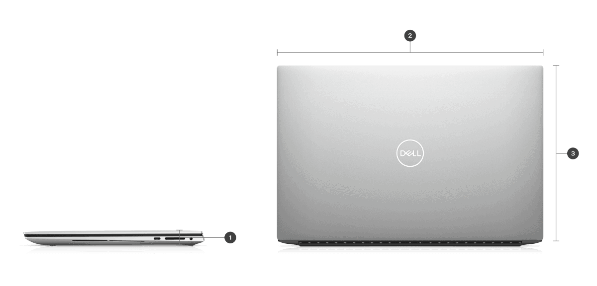 Dell XPS15 9520 XPS15ADLP2600 Notebook – Bağlantı Noktaları ve Yuvalar
