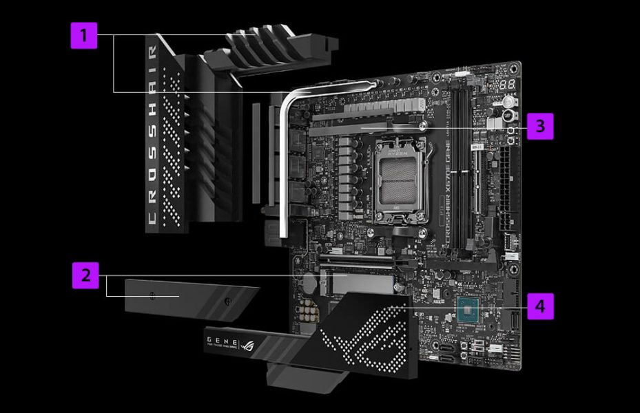 ROG Crosshair X670E Gene ASUS ROG CROSSHAIR X670E GENE Anakart a8