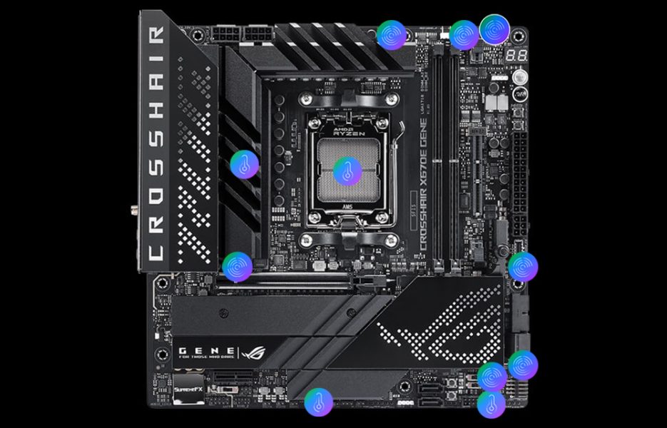 ROG Crosshair X670E Gene ASUS ROG CROSSHAIR X670E GENE Anakart a9