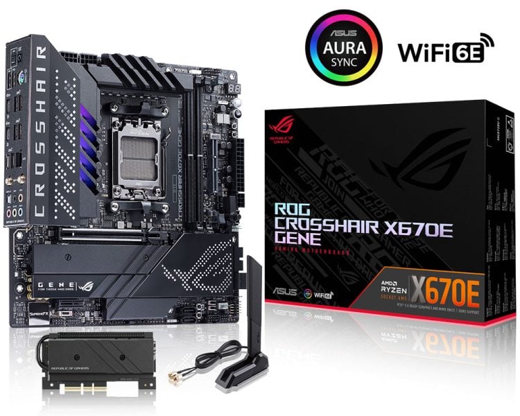 ROG Crosshair X670E Gene ASUS ROG CROSSHAIR X670E GENE Anakart a1