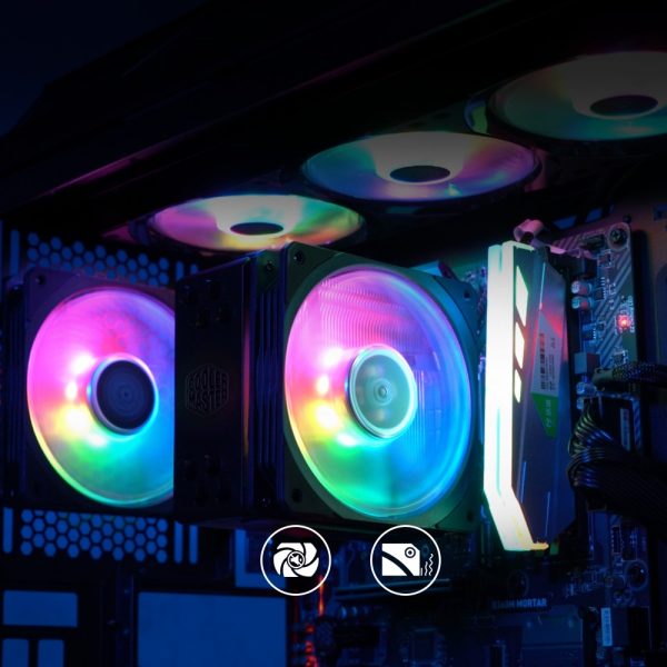 Cooler Master Hyper 212 Spectrum Rainbow Hava Soğutucu – YENİ SF120R SPECTRUM FAN