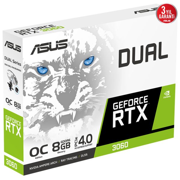Asus Dual Geforce Rtx 3060 Oc 8gb Gddr6 128bit Beyaz Ekran Karti 11