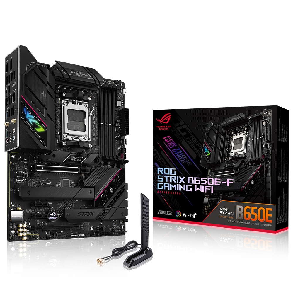 Asus Rog Strix B650e F Gaming Wifi 6400mhzoc Ddr5 Soket Am5 M 2 Hdmi Dp Anakart
