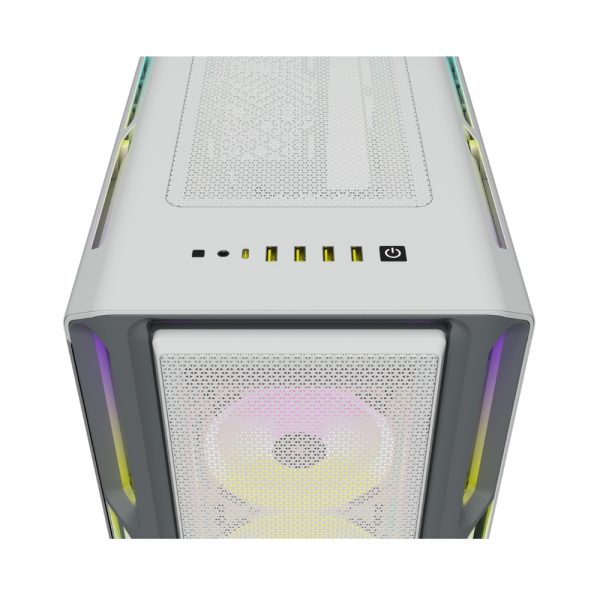 Corsair Icue 5000t Tempered Glass Rgb Beyaz Usb 3 1 Atx Mid Tower Kasa 2