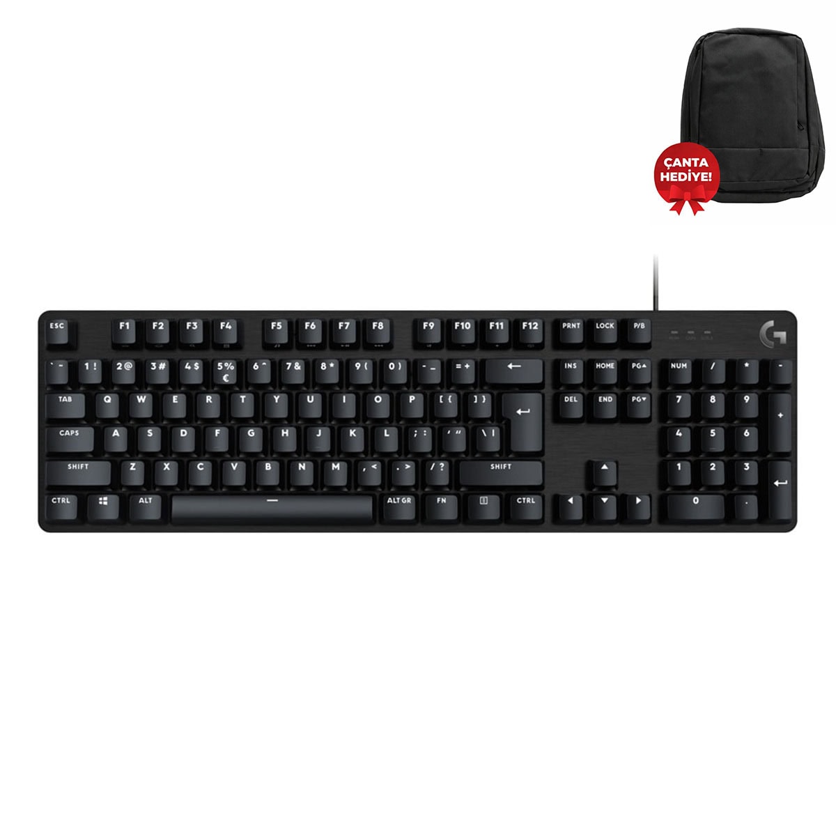 Logitech G G413 SE Tactile Türkçe Q Mekanik Gaming Klavye, siyah renkli, kompakt tasarım, yüksek performanslı tuşlar ve dayanıklı yapı.