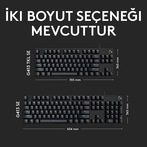Logitech G G413 Se Tactile Turkce Q Mekanik Gaming Klavye 920 010556 Y7