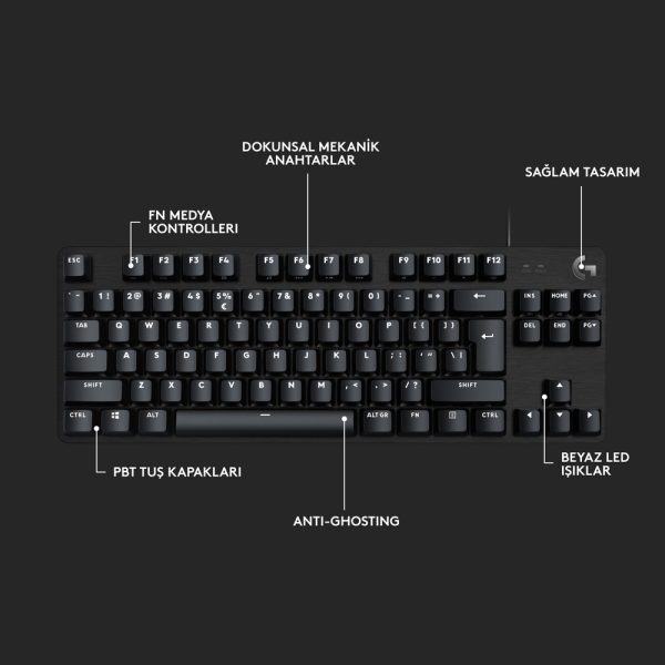 Logitech G G413 Tkl Se Tactile Turkce Q Mekanik Gaming Klavye 920 010465 6