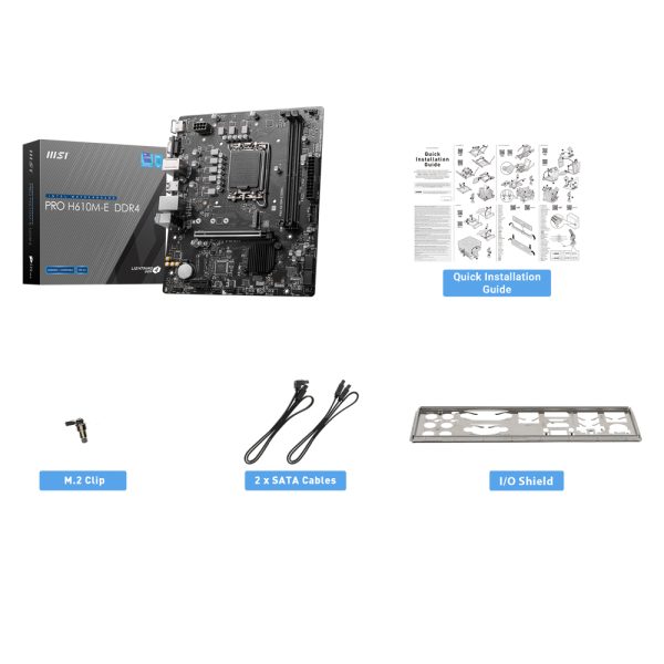 Msi Pro H610m E 3200mhz Ddr4 Soket 1700 M 2 Hdmi Vga Matx Anakart 6