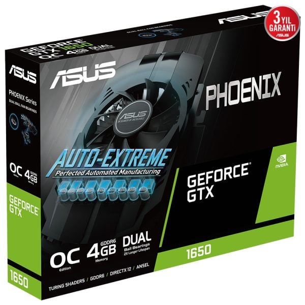 Asus Phoenix Geforce Gtx 1650 Oc 4gb Gddr6 V2 128 Bit Ekran Karti 90yv0gx0 M0na00 9