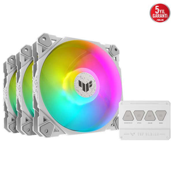 Asus Tuf Gaming Tf120 Beyaz Argb Fan 3lu Kasa Fani 90da0033 B09030 1
