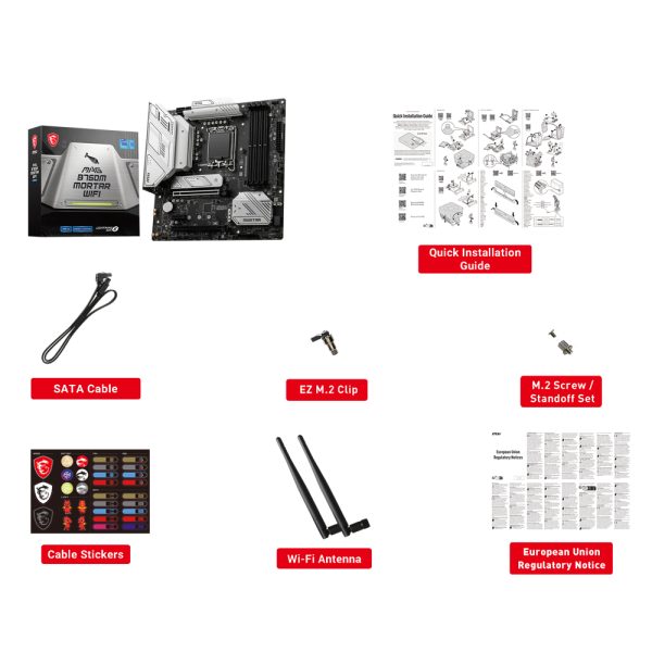 Msi Mag B760m Mortar Wifi 7000mhzoc Ddr5 Soket 1700 M 2 Hdmi Dp Matx Anakart 5
