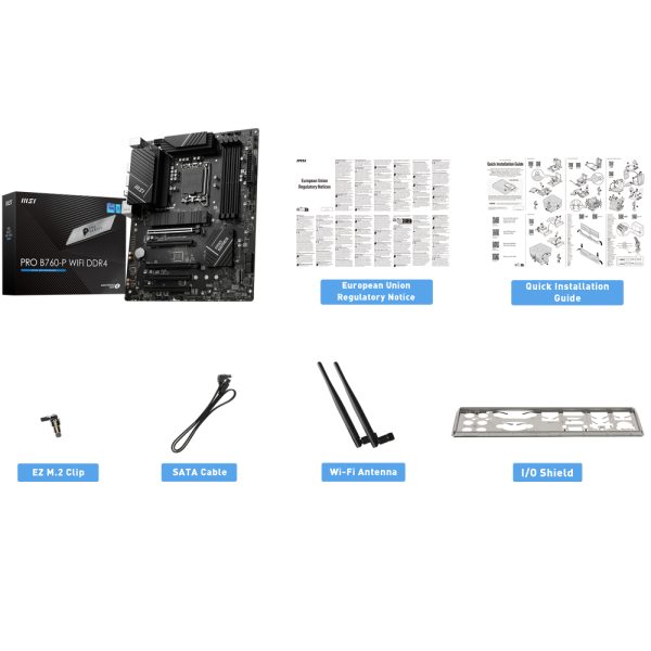 Msi Pro B760 P Wifi 5333mhzoc Ddr4 Soket 1700 M 2 Hdmi Dp Atx Anakart 6