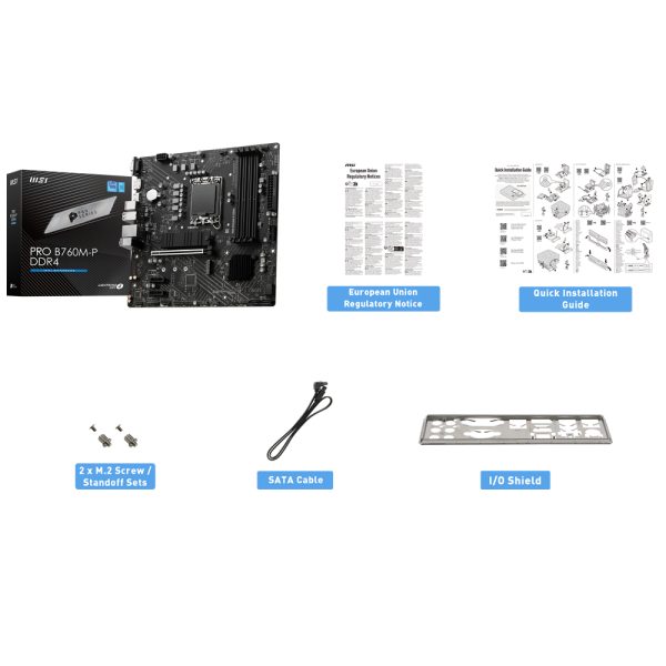 Msi Pro B760m P D4 4800mhzoc Ddr4 Soket 1700 M 2 Hdmi Dp Vga Matx Anakart 5